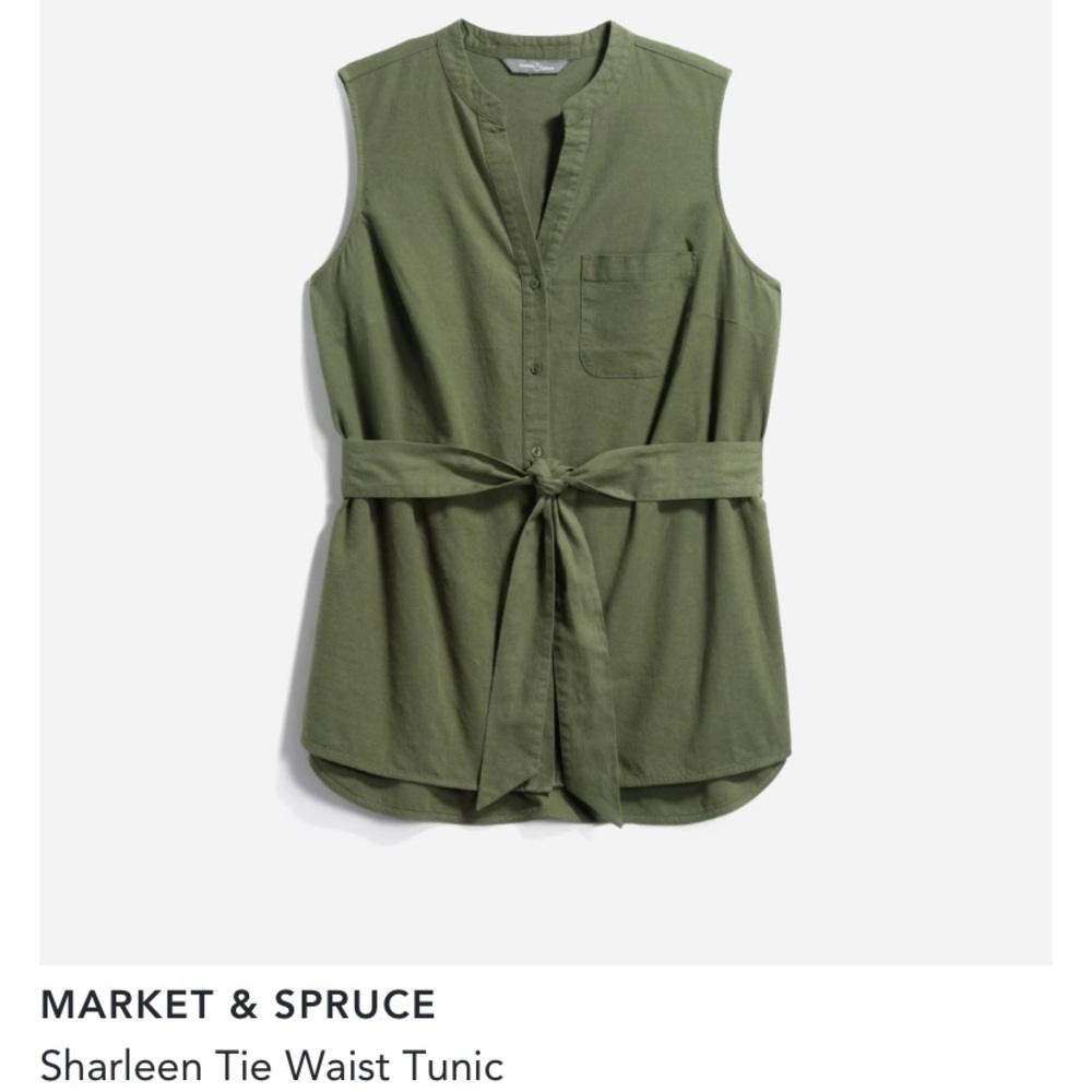 Tie waist tunic tank